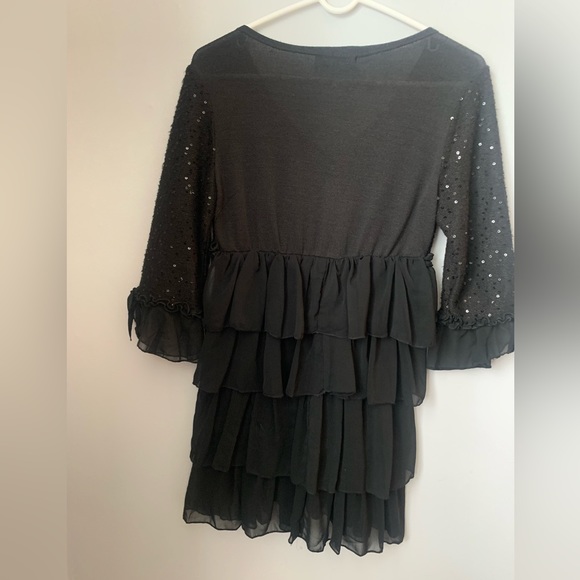 FLORA PARIS Size L BLACK DRESS - Picture 2 of 3